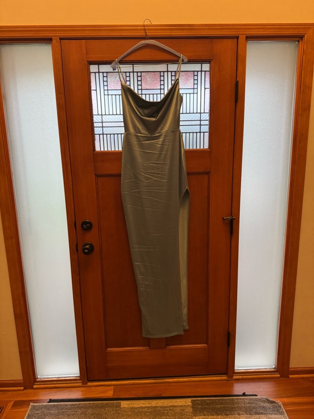 Strappy Cowl Neck Light Blue Maxi Dress
